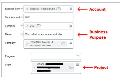 Funding String to Worktags Example
